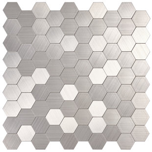1.88'' W x 2.16'' L Aluminum Peel and Stick Mosaic Tile