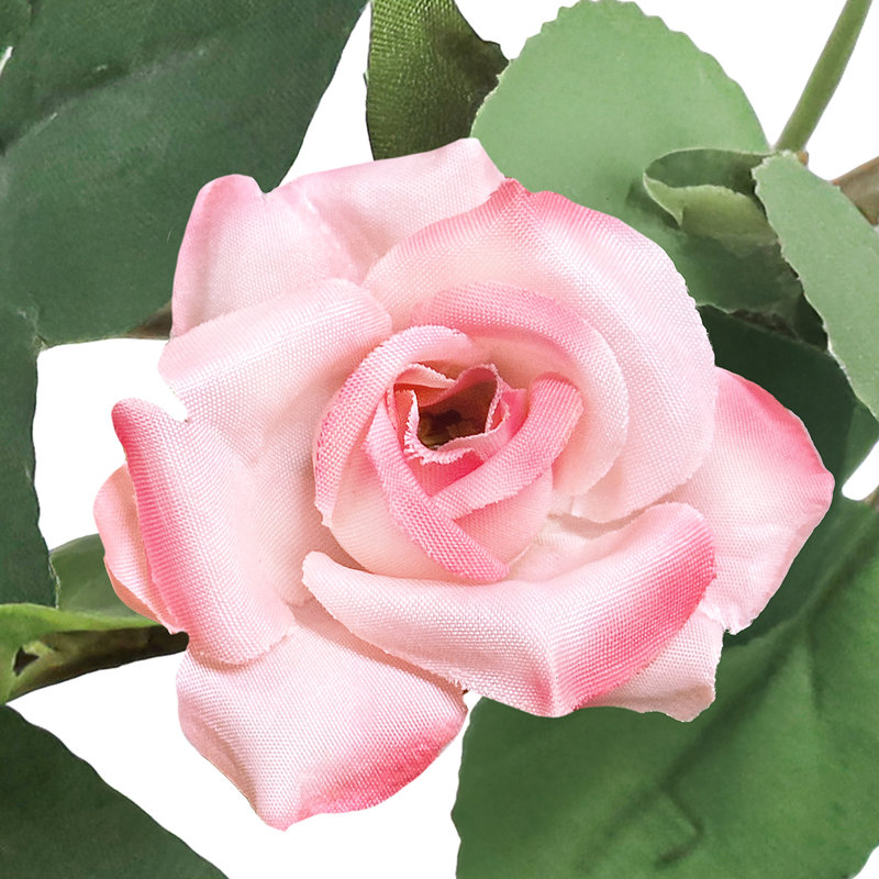 Artificial Tea Rose Flower Stem Hanging Spray, Pink