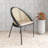 Lashelia Upholstered Dining Chairs With Wicker Back And Stainless Steel Legs, Set Of 4 Lashelia-915572576