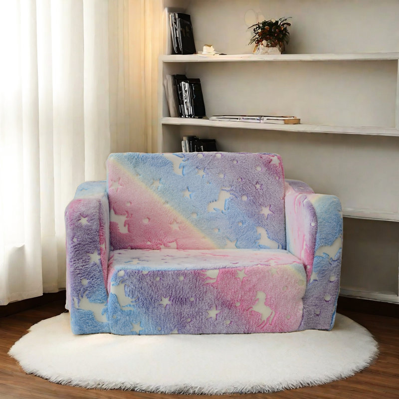 Pink Compression Modular Sleeper - Convertible To Lounger With High Foam Cushions, Linen Cover, Wood Base For Living Area ' Sleeper, 21 Couch Soft Foam, Fabric, Stable Frame Rest And Play