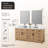 Gavino 84" W Double Bathroom Vanity Set with Mirror-1201026727