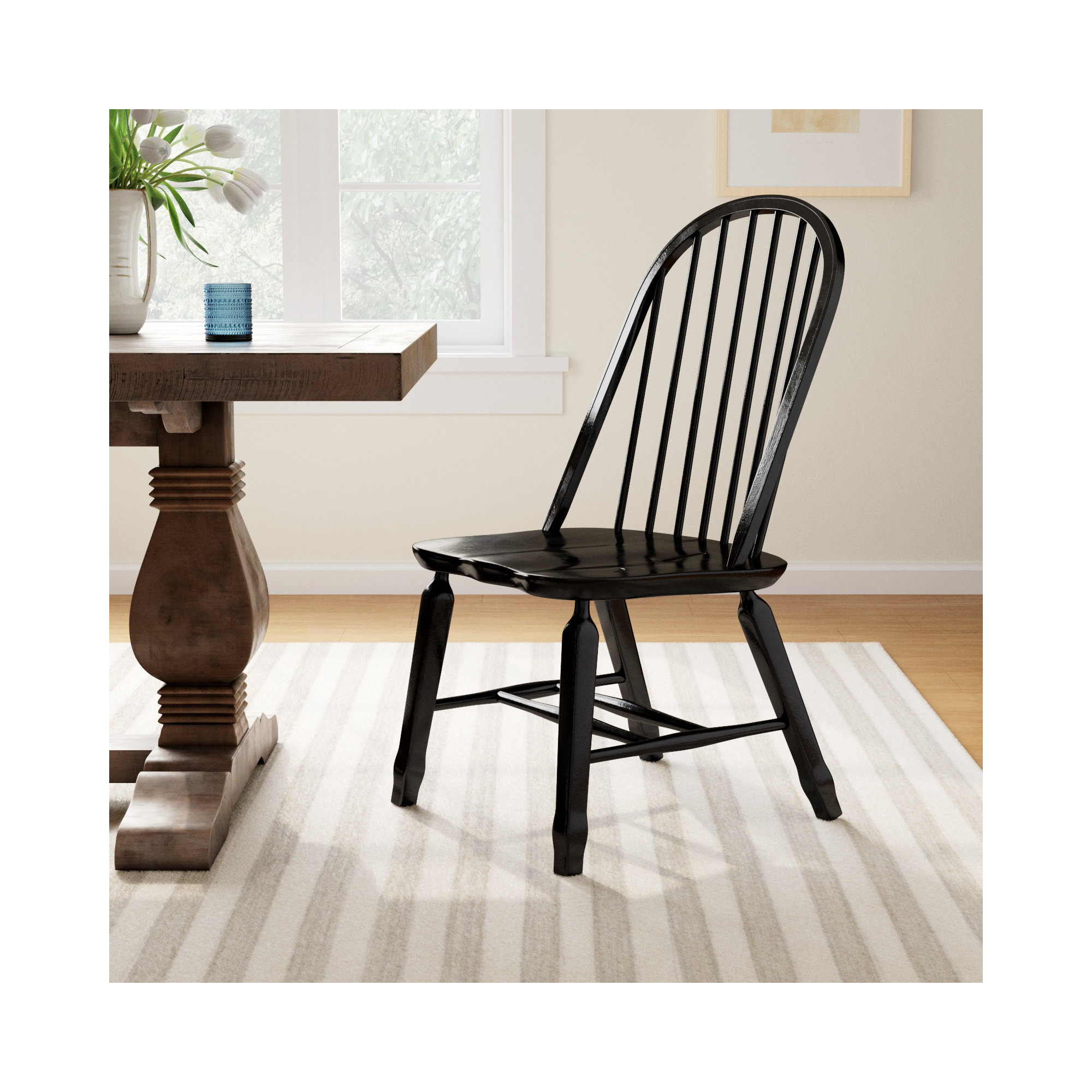 Makira Windsor Chair, Black