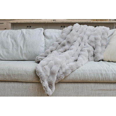 Cosmic Wave Throw Blanket- Light Gray