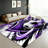 Soccer Ball Splash Area Rug, Vibrant Purple Design Floor Decor, Durable Indoor Carpet for Living Room Bedroom Gaming Office World Cup Soccer Decor-129889003