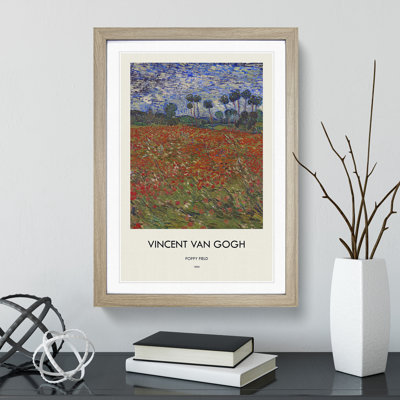 Poppy Field Print by Vincent Van Gogh - Picture Frame Painting