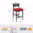 Set Of 2 Outdoor Patio Barstools, Aluminum With Ergonomic Backrest, Tapered Legs, Footrest, Ember Black, Sunbrella Cushion, Weather-Resistant-1997089887