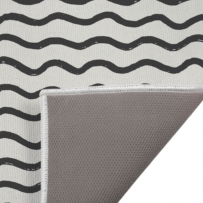 Paillasson Wiggle Row, Ivoire, gris anthracite, L 24 po x L 17 po