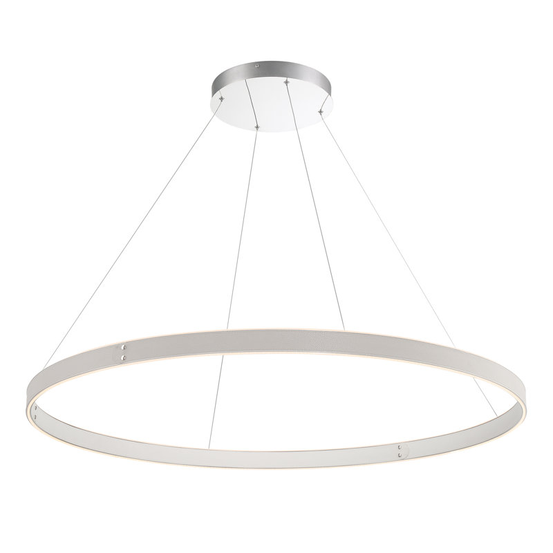 Lustre 1 lumière Verdura, Gris / blanc