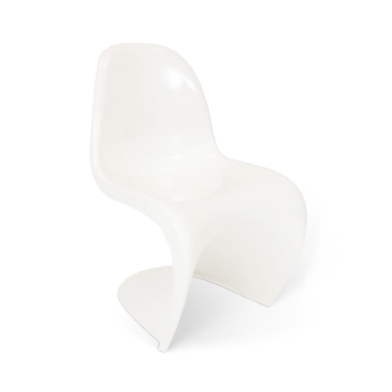 17'' H Stacking Side Chair, Shinny White