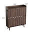 Armoire à chaussures Mid-Century moderne avec tablettes et crochets amovibles-1066771819