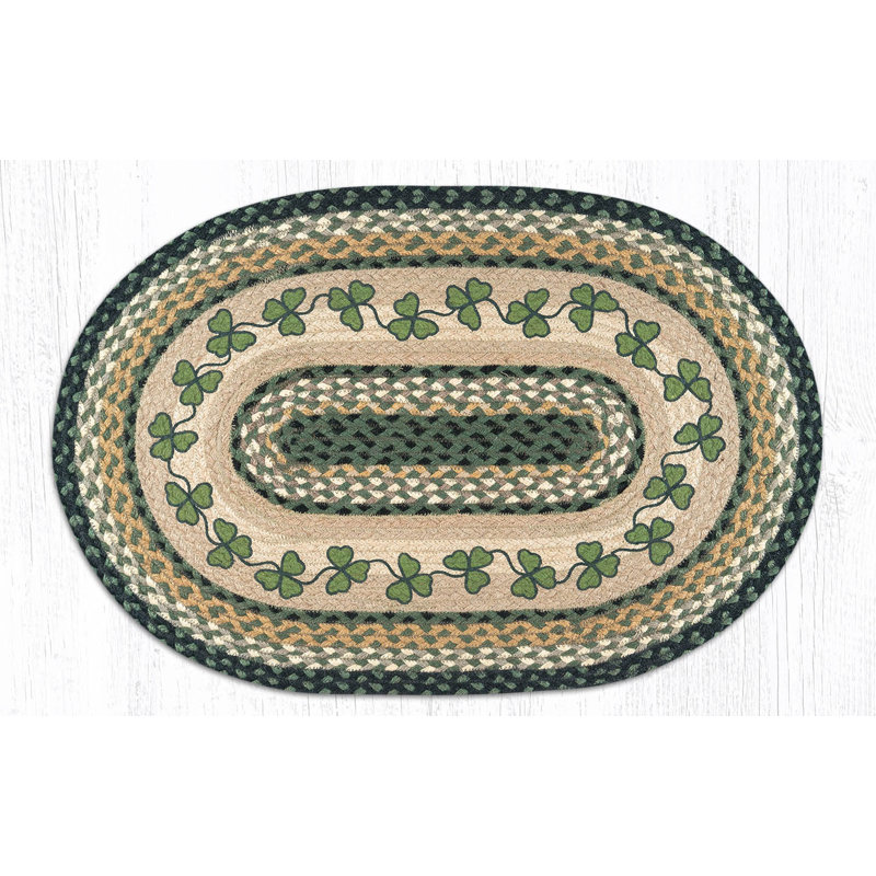  Tapis ovale rustique d'inspiration naturelle 20 po x 30 po