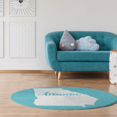 Tapis bleu de poly-chenille atlanta georgia