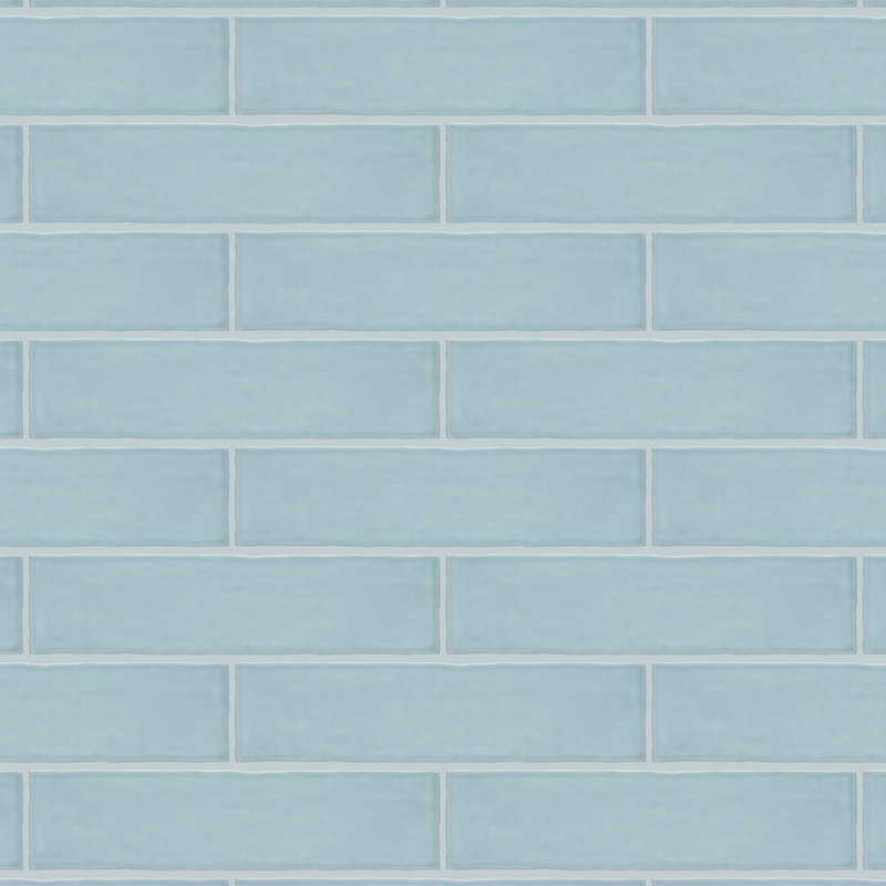 Carrelage mural en céramique 3 "x 12" Castillo, Bleu clair