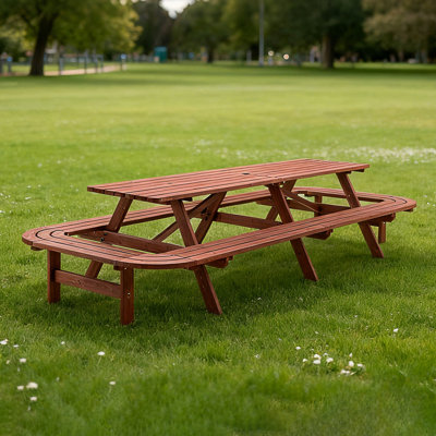 Picnic Table With Benches For 14-16 Persons