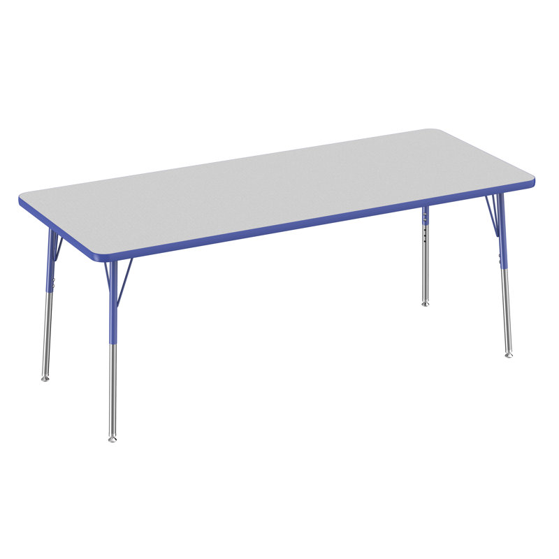 Laminate Adjustable Rectangle Activity Table, Blue