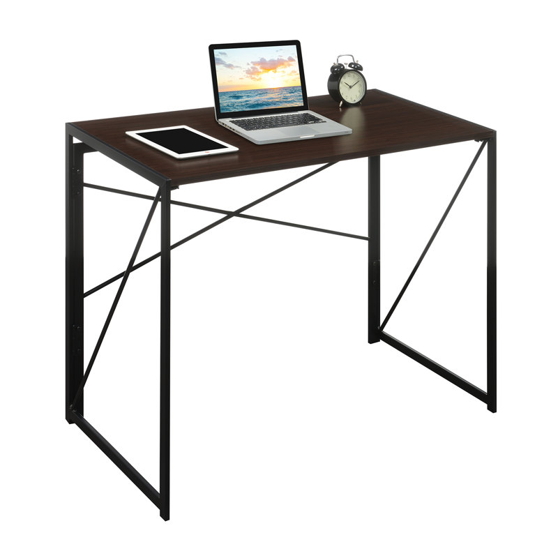 Computer Folding Desk, Espresso/Black