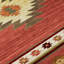 Tapis rouge / blanc / brun en polyester tissé à la machine intérieur / extérieur Binette-327043832