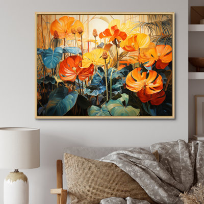 " Orange Green Tropical Plants IV "
