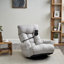 Chaise grise rotative à 360 degrés avec réglages réglables, structure en métal, siège souple pour une utilisation confortable, tête et taille longues, métal, coton A Time
