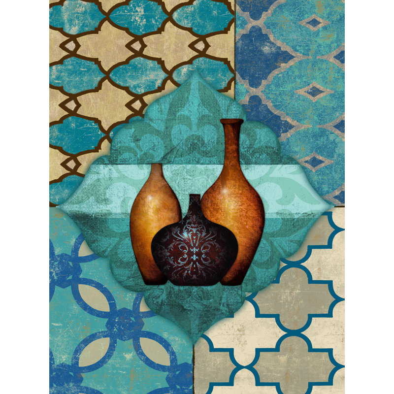 Triple marocain - reproduction sur toile tendue, L 12 po x H 16 po