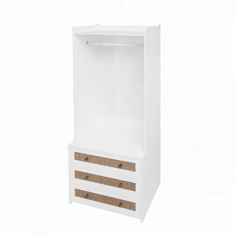 Armoire en rotin à 3 tiroirs
