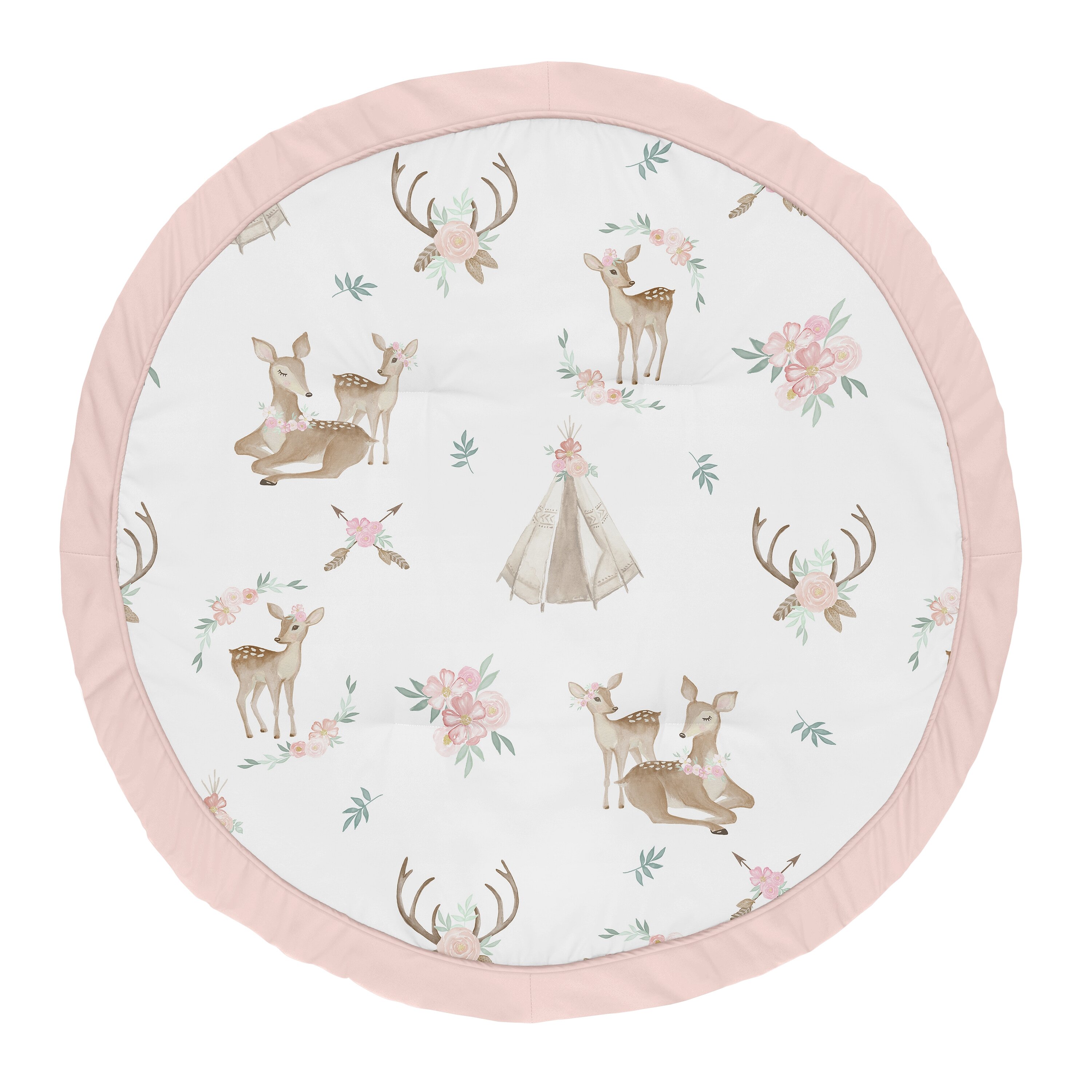 Sweet Jojo Designs Deer Floral Baby Fabric Playmat & Reviews