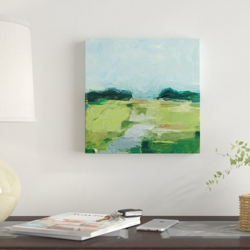« rurale path i », impression sur toile, H 26 po x l 26 po x P 1,5 po, Toile tendue, Pas de tapis