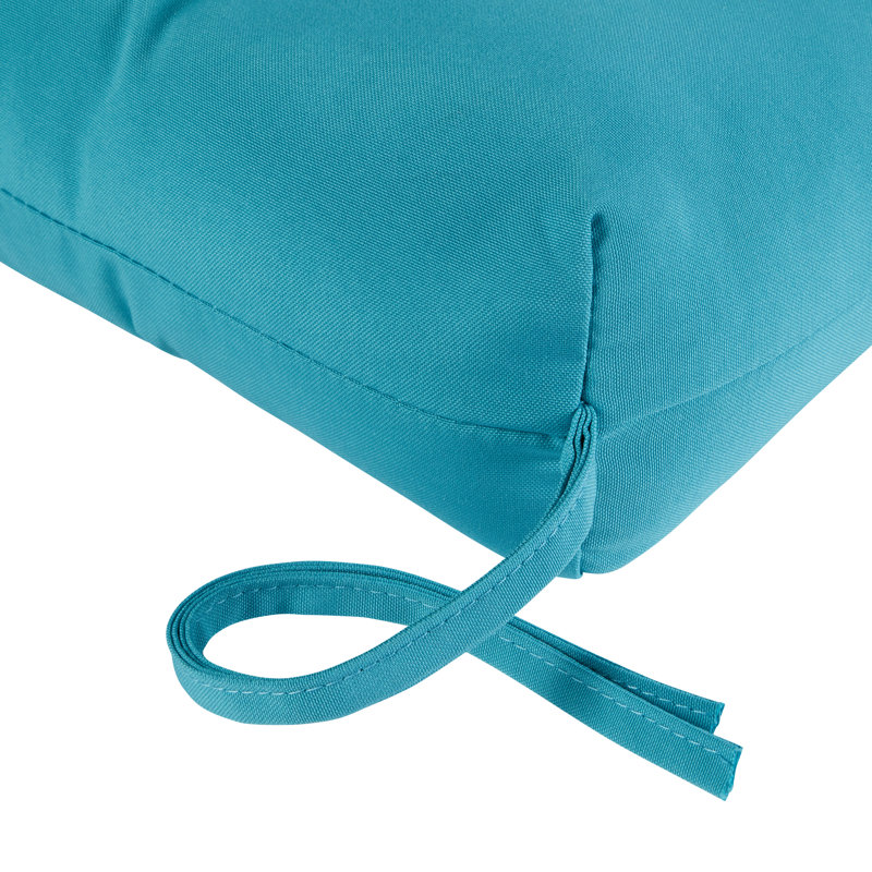 Shipton Outdoor Bench Seat Cushion, Teal, 5", 51" W x 18" D