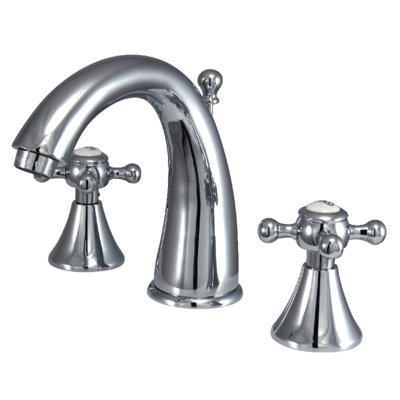 Widespread Bathroom Faucet with Drain Assembly
