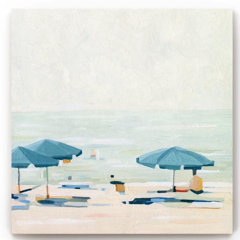 «If It the Beaches II», peinture sur toile, H 32 po x l 32 po x P 1 po, Toile tendue