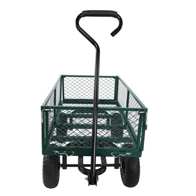 Les chariots de chariot de jardin facilitent le transport du bois de chauffage (vert)