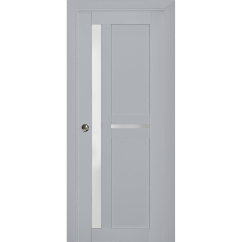 Portes de placard Veregio, 32 po x 84 po, Gris