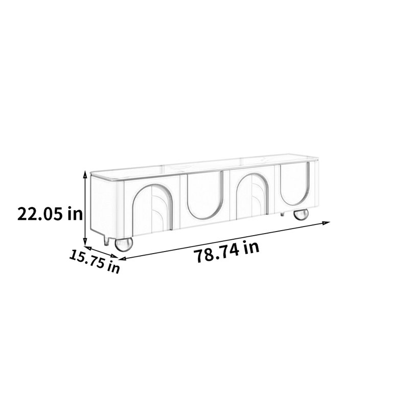 Armoire de rangement pour meuble télé crème