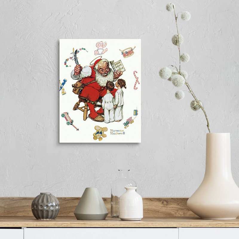 Art mural sur toile Norman Rockwell, H 14 po x l 11 po x P 1,25 po, Toile tendue