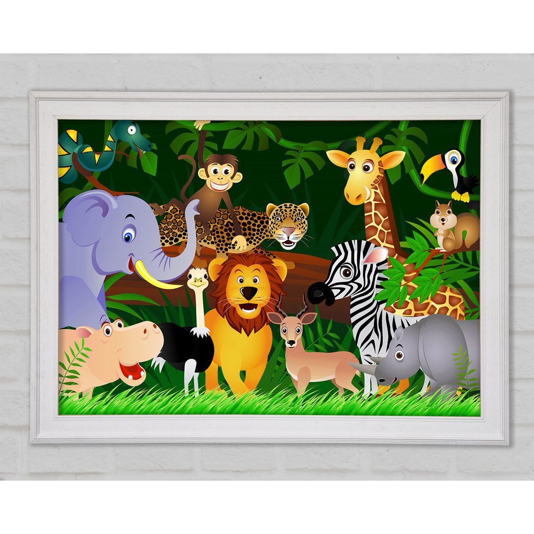 Safari Animal Friends 2 - Einzelne Bilderrahmen Kunstdrucke