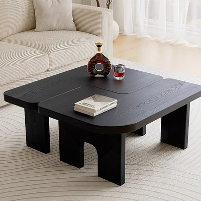 Ensemble de tables basses gigognes en bois, table d'appoint extensible pour le salon