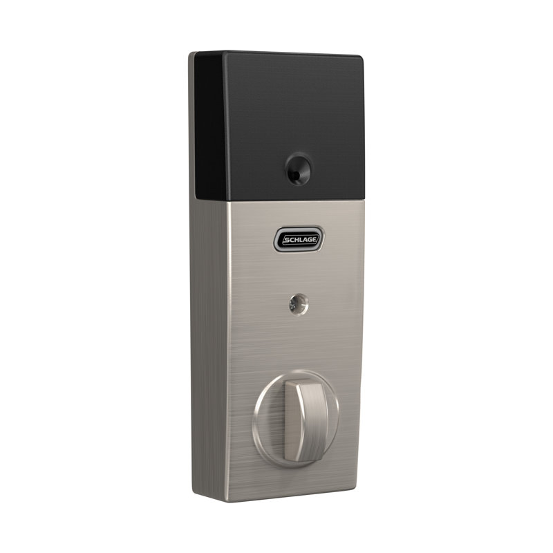 Schlage Connect Z-Wave Plus Smart Deadbolt with Century Trim, Yes, Satin Nickel