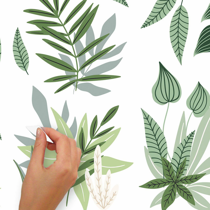 Adhésif décoratif feuilles tropicales