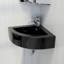Robinet de lavabo en céramique et trou de trop-plein vidaXL Noir