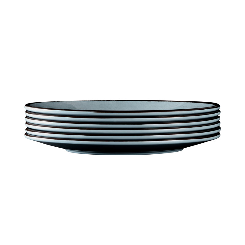 Assiette plate en mélamine 12,5" grésiller ca-mojave, Camée bleue