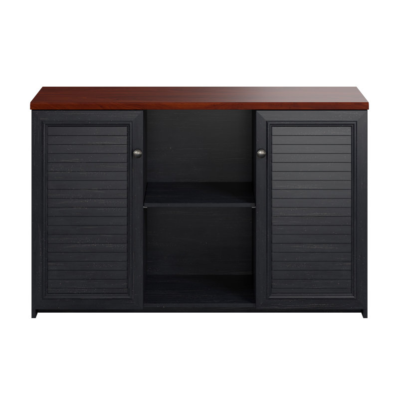 Armoire d'appoint avec portes Roozbeh, Noir