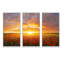 «Poppy Field sous Bright Sunset», ensemble de 3 reproductions encadrées sur toile-1742332656-1742332657