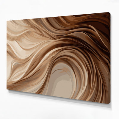 "Gradient Abstract" 51, art mural sur toile beige