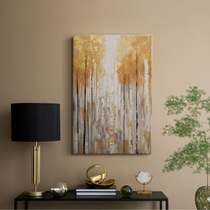 ABSTRACT Series CMXLIV - Toile tendue avec châssis de qualité supérieure - Prêt à être accroché, H 18 po x l 12 po