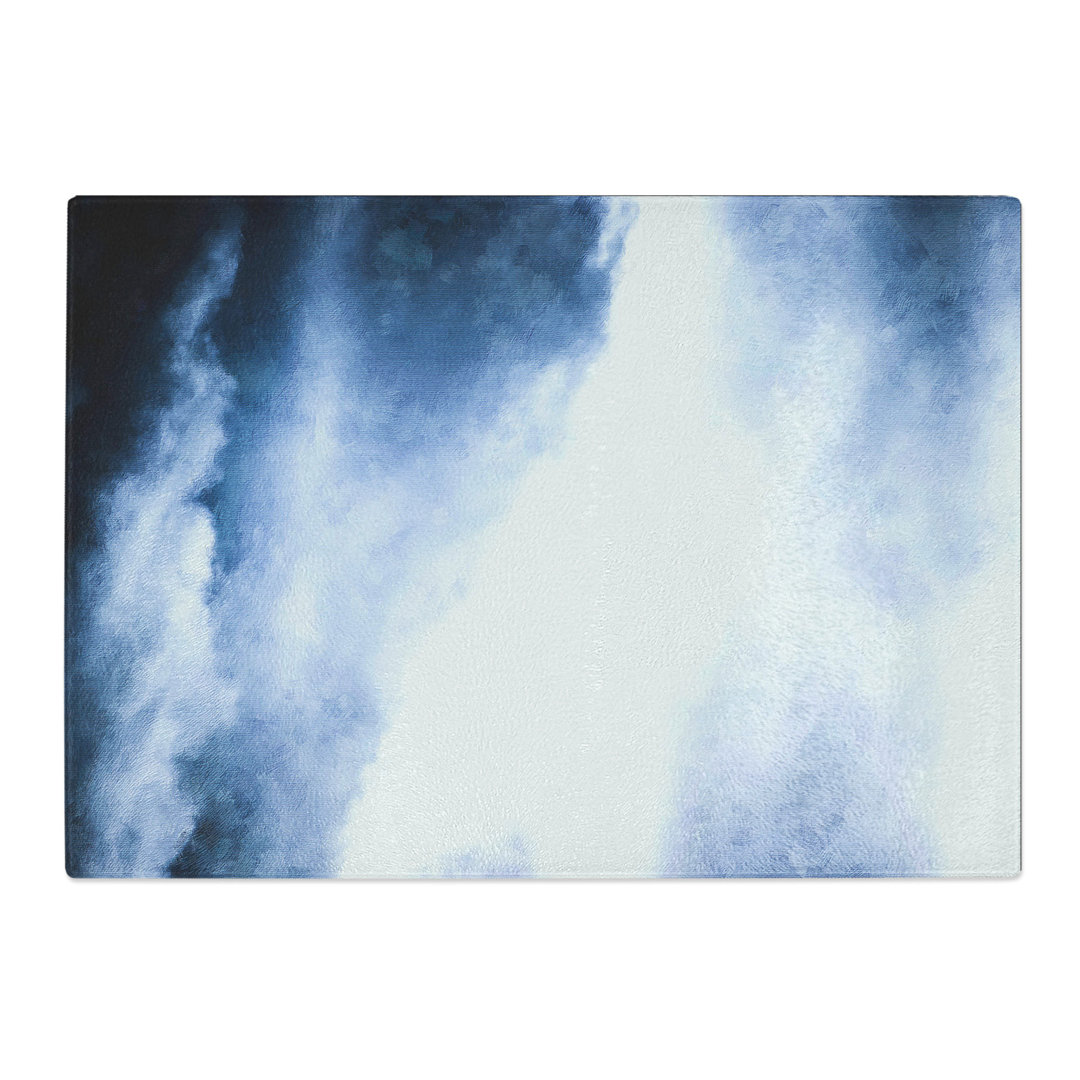 Tempered Glass Cloud Mountains Chopping Board