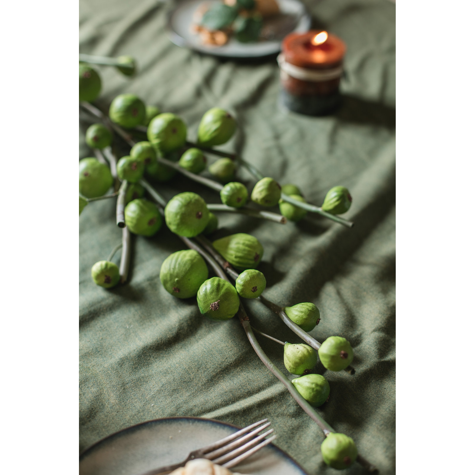 Fig Floral Stems, Green, One Stem