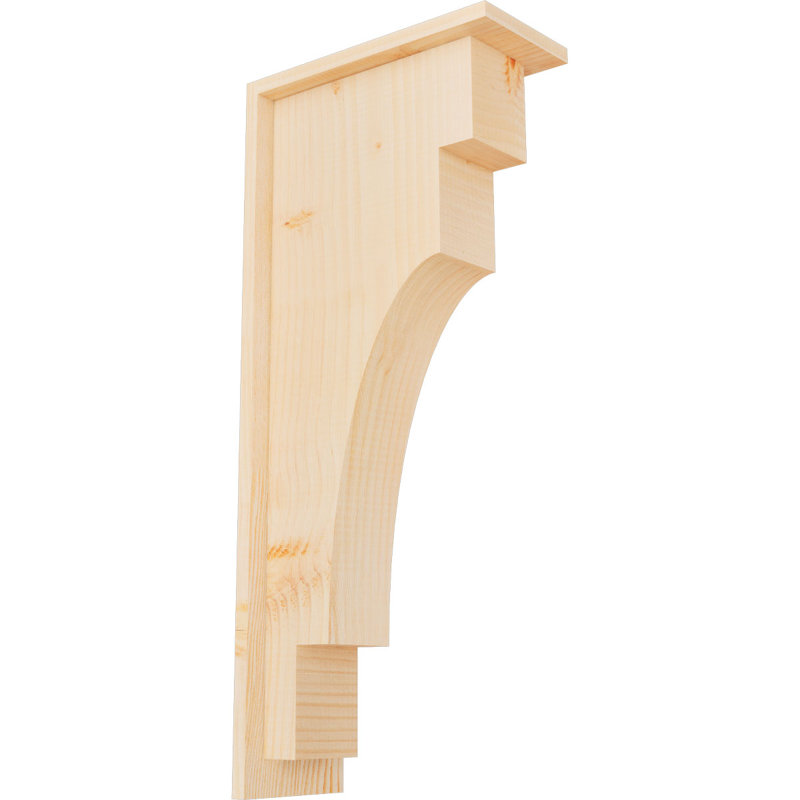 Corbeau méditerranéen avec contre-plaque, H 28 po x l 5,5 po x P 12 po, Sapin de Douglas, Lisse