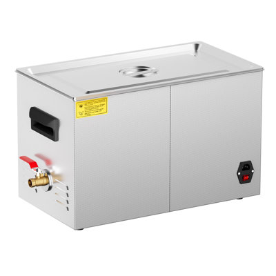 Nettoyeur à ultrasons en acier inoxydable de 30 L avec chauffage et minuterie, machine de nettoyage sonique numérique de 40 kHz pour outils de laboratoire, pièces métalliques et composants automobiles