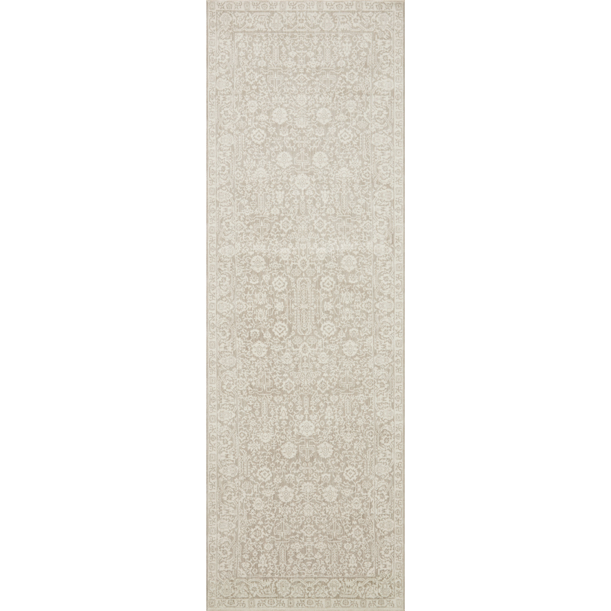 Amber Lewis x Loloi Zuma Sand / Stone Area Rug, Runner 2'7" x 10'