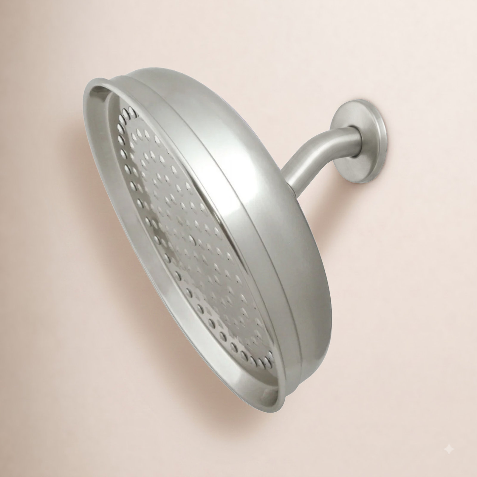 Kingston Brass Victorian 10-Inch Round Raindrop Brass Shower Head, Brushed Nickel